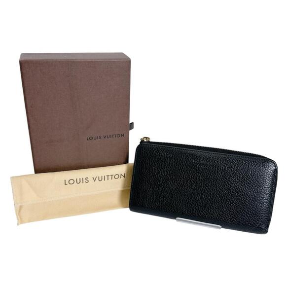 Louis Vuitton Comete Portefeuille Long Wallet in Taurillon Leather M63102 Noir